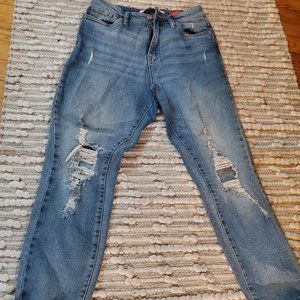 Juniors' Ripped Mom Jeans